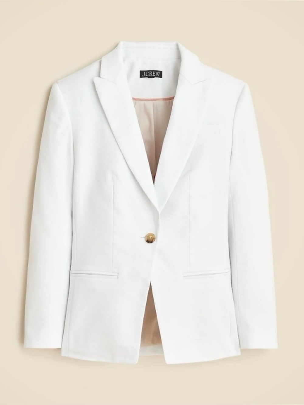 NWT New J.Crew Alexandra Linen Blend Blazer Sz 2 in White